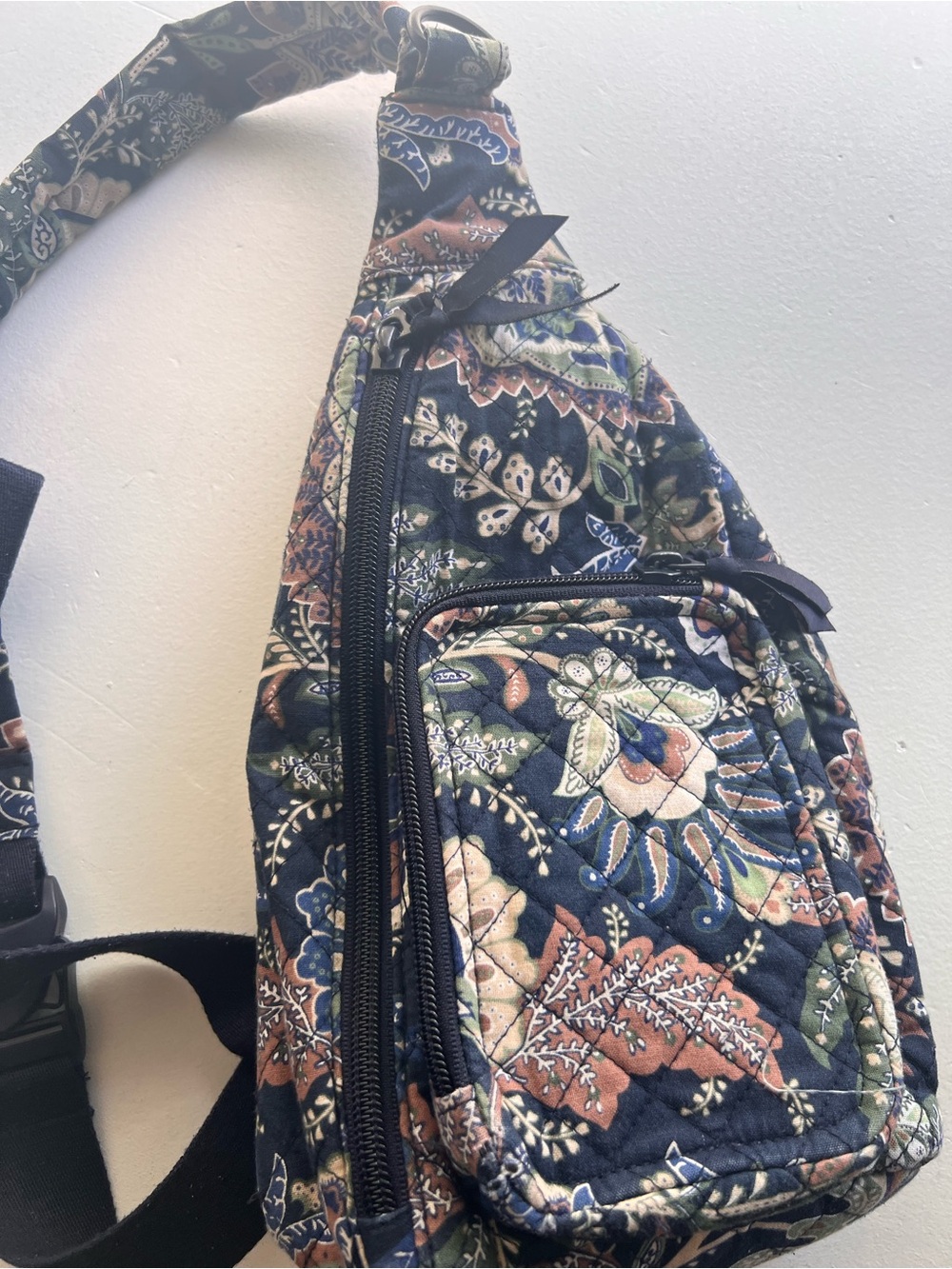 Vera Bradley Navy Multi Quilted Floral Crossbody Sling